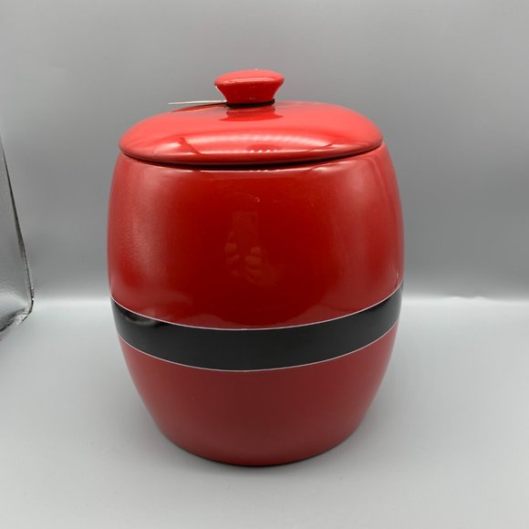 NIB Global Design Connections Red Santa Suit Cookie Jar in Box - Picture 6 of 11
